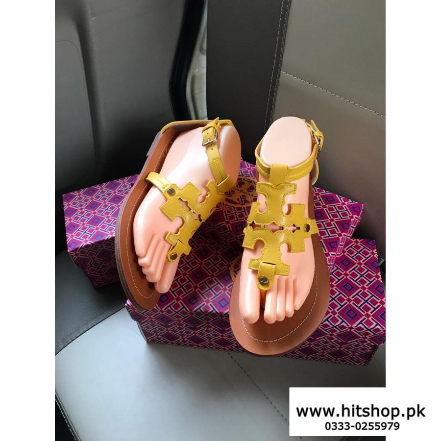 New Stylish Women Sandal Yellow And Brown